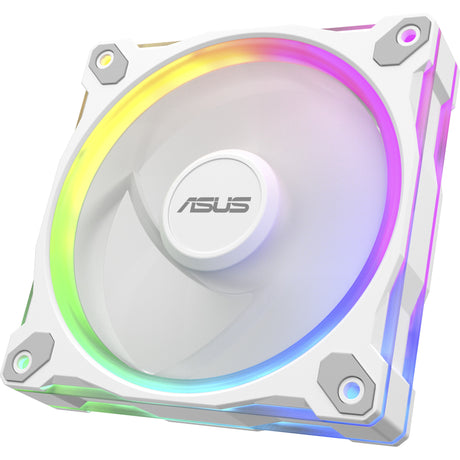 Ventilador inverso asus prime mr120 argb - paquete triple de ventiladores de caja (blanco, 3 piezas, 120 x 120 x 28 mm, 3 piezas)