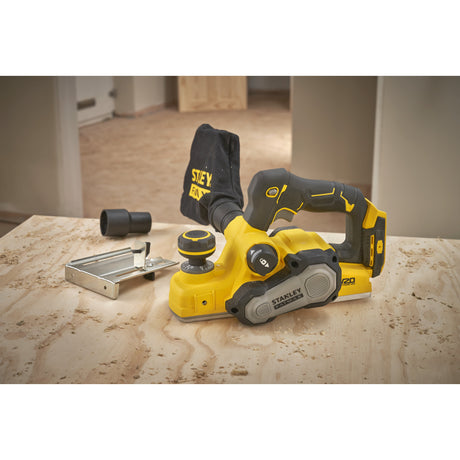 Cepilladora eléctrica sin escobillas Stanley fatmax v20 18v (negro amarillo, batería y cargador no incluidos)