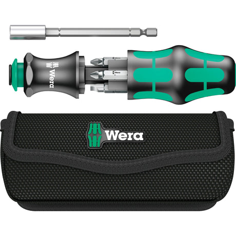 Wera kraftform kompakt 28 con estuche para llaves de tubo (negro verde, 6 piezas)