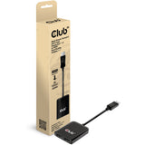 Club 3D Multi Stream Transport Hub DisplayPort 1.4 a 2x HDMI Dual Monitor 4K60Hz Adaptador (Negro)