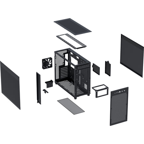 Asus Prime Ap303 - Carcasa Midi Tower con panel de malla (negro | 2x USB-A | 1x USB-C)