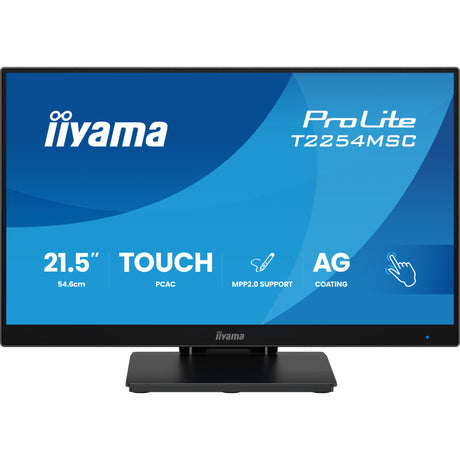 Monitor táctil Iiyama prolite t2254msc-b2ag 21,5 (negro, HDMI, display port, VGA, 2x USB-A, USB-B)