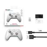 Gamesir Nova 2 Lite Mando de Juegos Inalámbrico Multiplataforma (Blanco, Switch, PC, Android e iOS, Bluetooth 2,4 GHz USB)