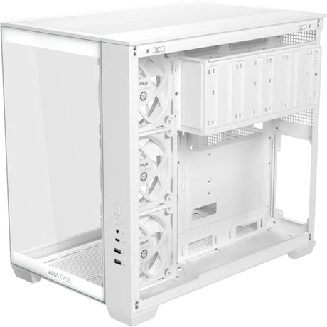Carcasa de torre midi Asus a32 plus (blanca | 2x USB-A | 1x USB-C | RGB | vidrio templado)