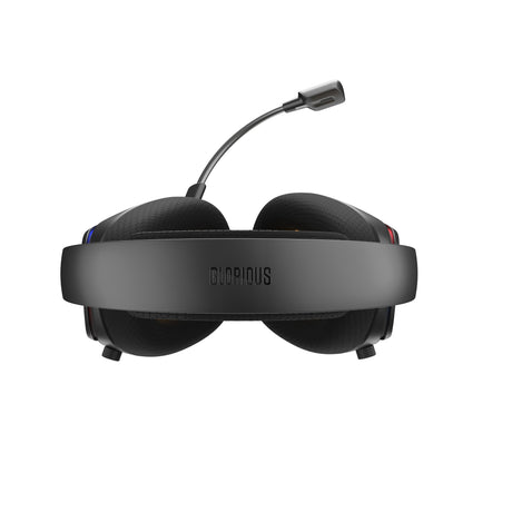Glorious ghs eterna rgb - auriculares estéreo para juegos rgb, auriculares supraaurales para juegos (negro, pc, ps5, ps4, switch, usb-c)