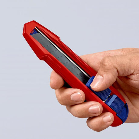 Knipex cutix cortador de cajas de cuchillos universal (rojo azul, incl. 2 hojas de cuchillo)