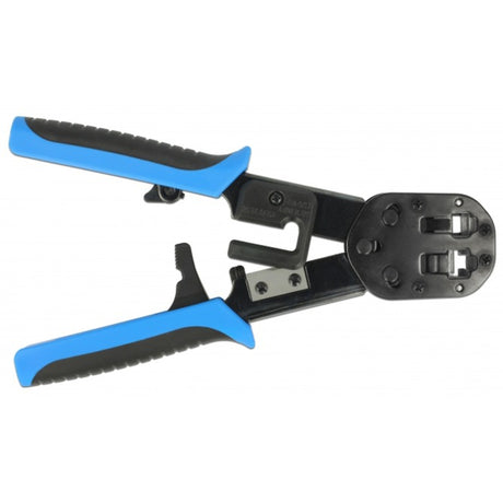 Delock Juego de alicates para engarzar + cortar rj45 (negro azul)