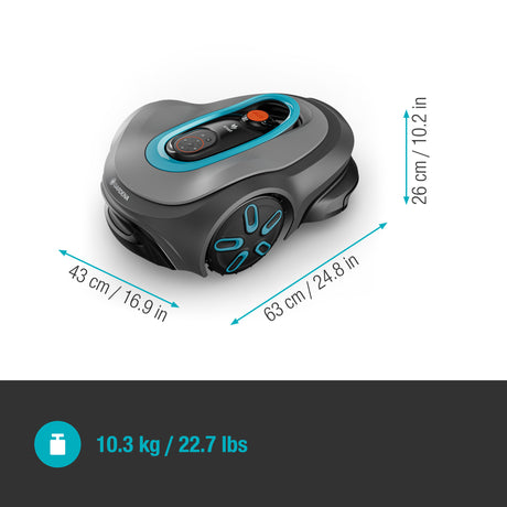 Robot cortacésped Gardena smart sileno max 1500 m² (gris turquesa, 19903-26)