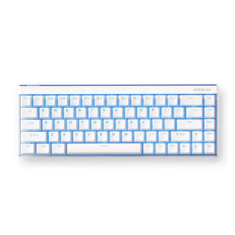 Teclado para juegos con interruptor magnético con efecto hall Mchose ace 68 air (blanco, diseño estadounidense (qwerty), dios magnético kailh, 65%, rgb, intercambio en caliente, teclas pbt, usb-c, sensor de efecto hall)