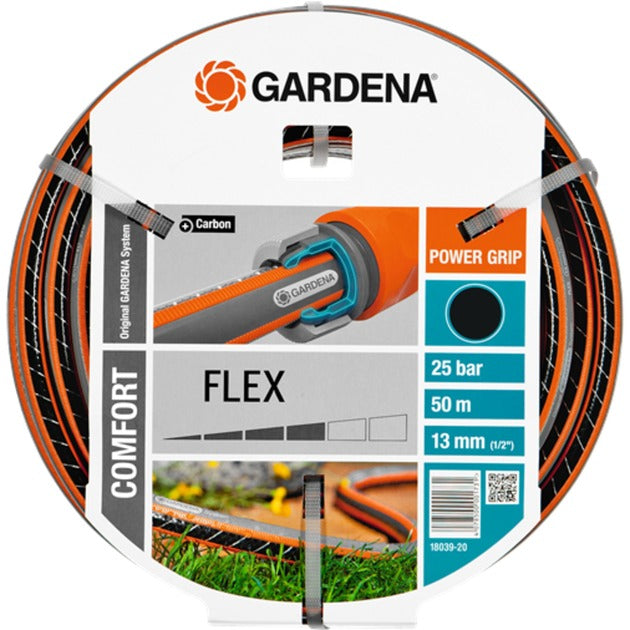 Manguera flexible Gardena Comfort 13 mm (1 2 ) (negro naranja, 18039-20, 50 m)