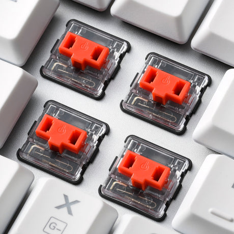 Teclado mecánico para juegos Sharkoon purewriter rgb (blanco, diseño estadounidense (qwerty), rojo de perfil bajo kailh choc, 100%, leds rgb)