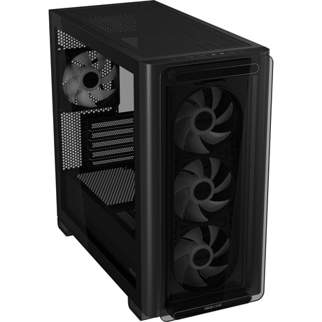 Caja mini torre Asus a23 plus (negro | 2x USB-A | 1x USB-C | RGB | vidrio templado)