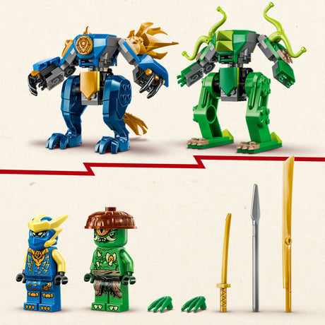 Lego ® ninjago® - batalla mecánica del dragón de jay - robot de juguete - juego con 2 minifiguras - 71853