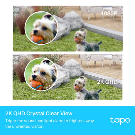 Cámara de seguridad tp-link tapo c420s1 (blanca, 2k qhd, ip65)