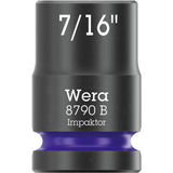 Wera 9608 tapa con banda magnética b impactador imperial 1 llave de vaso (negro verde, 9 piezas)
