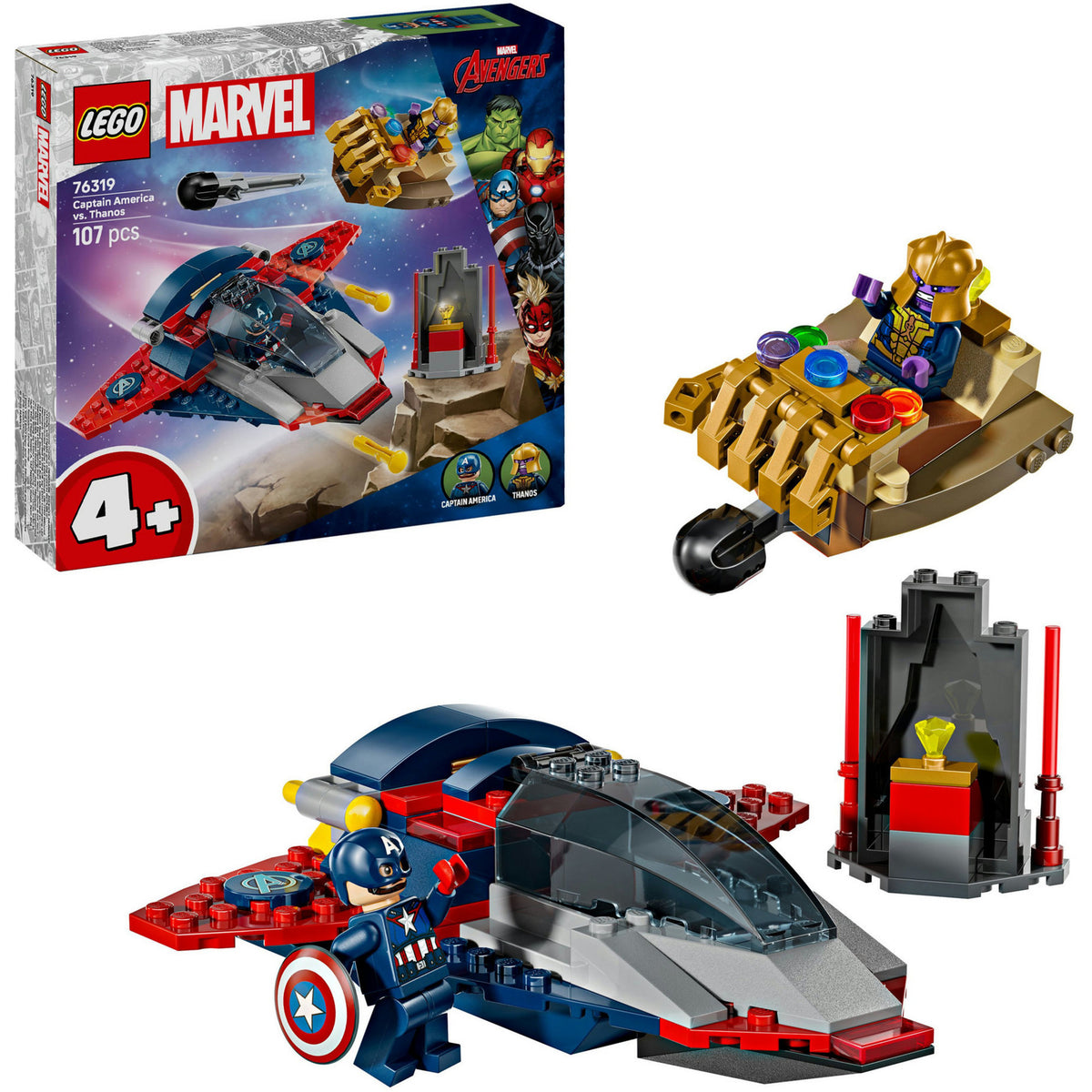 Lego super héroes marvel 76319 capitán américa vs. thanos