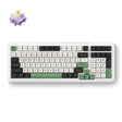 Teclado mecánico RGB con montaje en junta inalámbrico Mchose K99 Emerald Green Hyacinth (blanco, diseño de EE. UU. (Qwerty), KTT Hyacinth, RGB, intercambio en caliente, PBT de doble disparo, inalámbrico | Bluetooth | USB-C)
