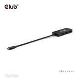 Club 3D Hub USB-C a Triple DisplayPort MST (negro, 4K60Hz)
