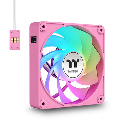 Thermaltake ct120 ex inversa argb sync ventilador de refrigeración para pc rosa (paquete de 3 ventiladores) ventiladores de caja (rosa, 3 piezas, 120 x 120 x 25 mm, pwm)