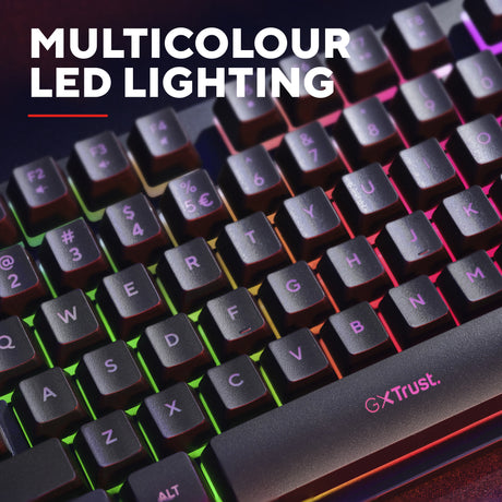 Trust GXT 833 Thado teclado con iluminación TKL (negro, distribución US (QWERTY), 80% (TKL), RGB)