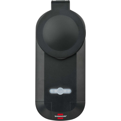 Brennerstuhl interruptor inalámbrico RC CE1 0201, 2 enchufes inalámbricos (exterior IP44, con transmisor de mano y mayor protección contra contactos) negro