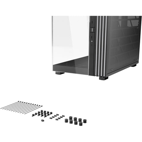 ¡Tranquilizarse! base de luz 900 dx carcasa de torre grande (negro | 2x USB-A | 1x USB-C | RGB | ventana)
