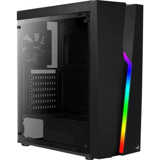Carcasa de torre midi Aerocool Bolt (negro | 3x USB-A | RGB | ventana)