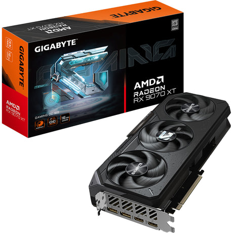 Tarjeta gráfica Gigabyte Radeon RX 9070 XT Gaming Oc 16G (negro, 2x DisplayPort, 2x HDMI 2.1, Rdna4)