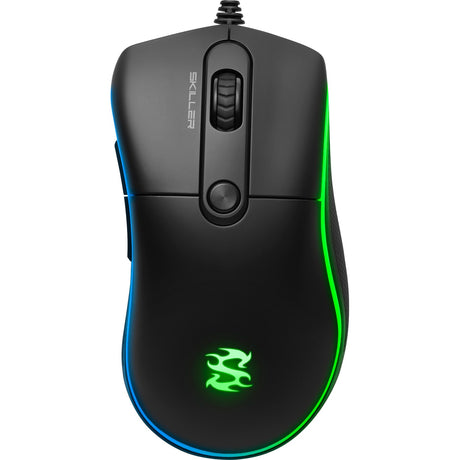 Ratón óptico para juegos Sharkoon Skiller sgm2 (negro, 400 - 6400 dpi, LED rgb)