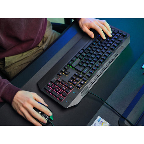 Trust GXT 836 EVOCX RGB teclado para juegos (negro, disposición US (QWERTY), membrana, 100%, RGB)