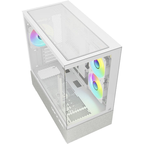 Carcasa mini torre Sharkoon mk7 argb (blanca | 2x USB-A | 1x USB-C | RGB | vidrio templado)