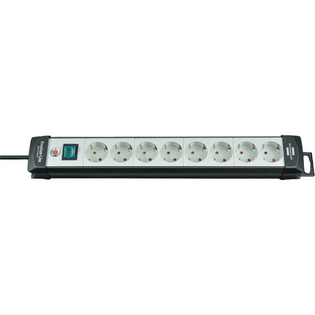 Brennerstuhl regleta premium-line de 8 contactos negro gris claro 5m h05vv-f 3g1.5