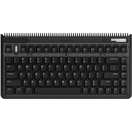 Teclado mecánico inalámbrico Iqunix og80 dark side (negro, diseño estadounidense (qwerty), azul cherry mx, 80% (tkl), leds rgb, intercambiable en caliente, pbt, 2,4 ghz | bluetooth 5.1 | usb-c)