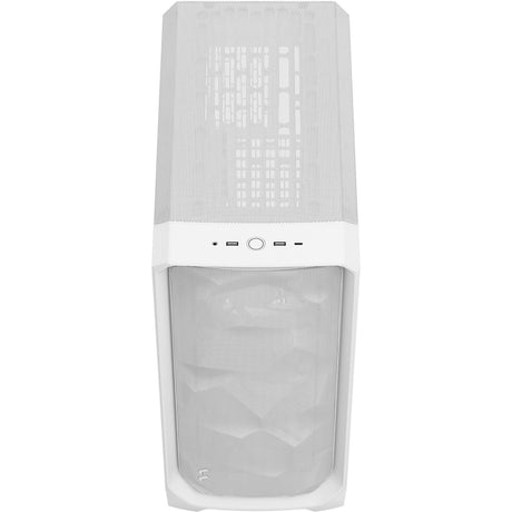 Diseño fractal meshify 3 carcasa de torre midi (blanco | 2x USB-A | 1x USB-C | vidrio templado)