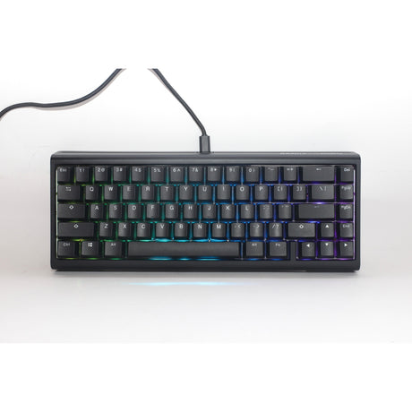 Ducky projectd tinker 65 con qmk a través de teclado mecánico rgb (negro, diseño estadounidense (qwerty), azul cherry mx, 65%, leds rgb, pbt de doble disparo, intercambiable en caliente, soporte de junta)