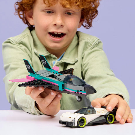 Lego city grandes vehículos 60489 avión a reacción versus auto deportivo