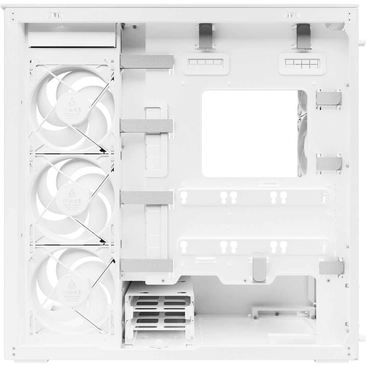 Carcasa de torre midi Arctic xtender vg (blanco | 2x USB-A | 1x USB-C | RGB | vidrio templado)