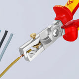 Alicate pelador Knipex strix 13 66 180 vde (rojo amarillo, longitud 180 mm, con tornillo moleteado)