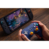 gamepad bluetooth 8bitdo pro 3 (blanco morado, switch 1 2, pc, android, usb bluetooth 2,4 ghz)