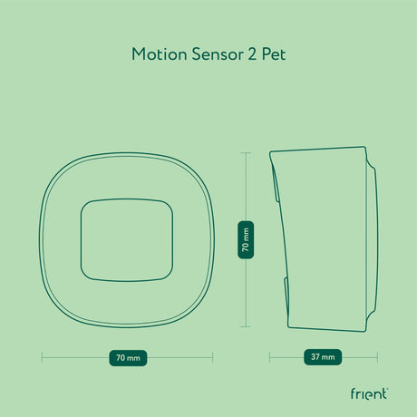 Sensor de movimiento Frient 2 detector de movimiento de mascotas (blanco, zigbee 3,0)