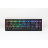 Teclado mecánico para juegos Ducky zero 6108 classic black rgb (negro, diseño estadounidense (qwerty), marrón cereza mx2a, 100%, leds rgb, pbt de doble disparo, intercambio en caliente, 2,4 ghz | bluetooth | usb-c)