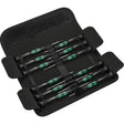 Juego de microdestornilladores Wera kraftform 12sb1 (negro verde, para aparatos eléctricos)