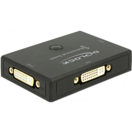Delock dvi 2 - 1 interruptor bidireccional 4k 30 hz dvi switch (negro)