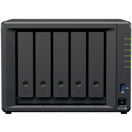 Synology diskstation ds1525+ nas (negro, 2x LAN, USB)