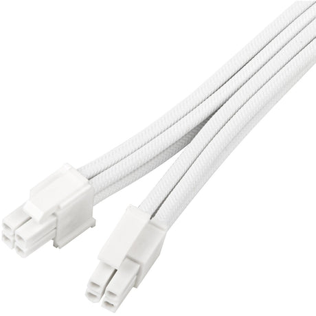 Silverstone sst-pp07e-eps8w-v2, cable de extensión eps 12v 8pin (4+4) (blanco, 30 centímetros)