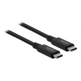 Delock Cable coaxial USB4 de 40 Gbps (negro, 0,8 metros)