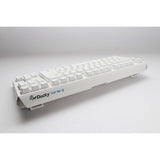 Teclado mecánico Ducky one 3 clásico blanco puro tkl rgb (blanco, diseño estadounidense (qwerty), rojo silencioso cherry mx, 80% (tkl), leds rgb, pbt de doble disparo, intercambiable en caliente, mecánica quack)
