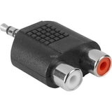 Adaptador Goobay jack de 3,5 mm > 2x tulipán (negro, estéreo)
