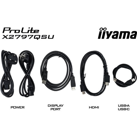 Monitor Iiyama prolite x2797qsu-b1 27 (negro (mate), HDMI, display port, 2x USB-A, 2x USB-C)