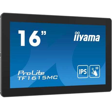 Iiyama Prolite TF1615MC-B1 monitor táctil de 16 (negro, HDMI, DisplayPort, VGA, USB-B, RJ-45)